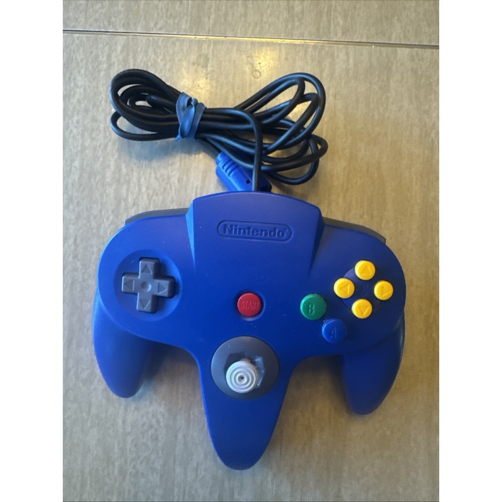 Nintendo 64 N64 Original Controller NUS-005 Blue Read